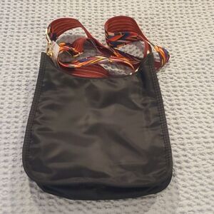 Stylish Black Bag with Multicolor Strap (30)